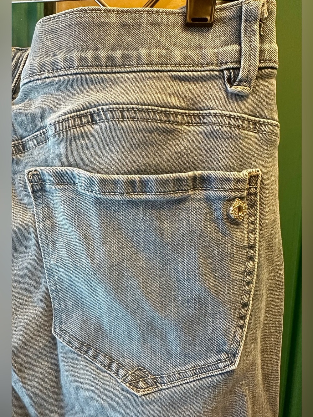 Democracy Absolution Straight Leg Jeans Sz 12 Thick Fray Fringe Hem - Picture 6 of 9